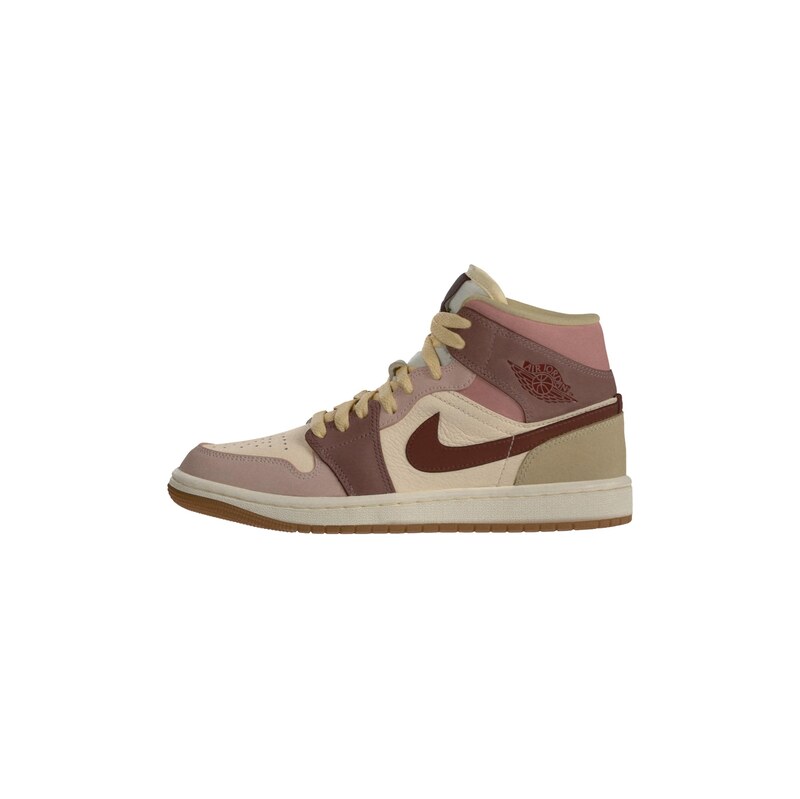 Jordan Kotníkové tenisky AIR JORDAN 1 tmavě hnědá / bledě