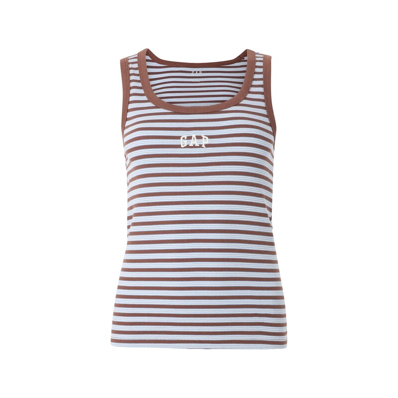 GAP Top světlemodrá / čokoládová / bílá