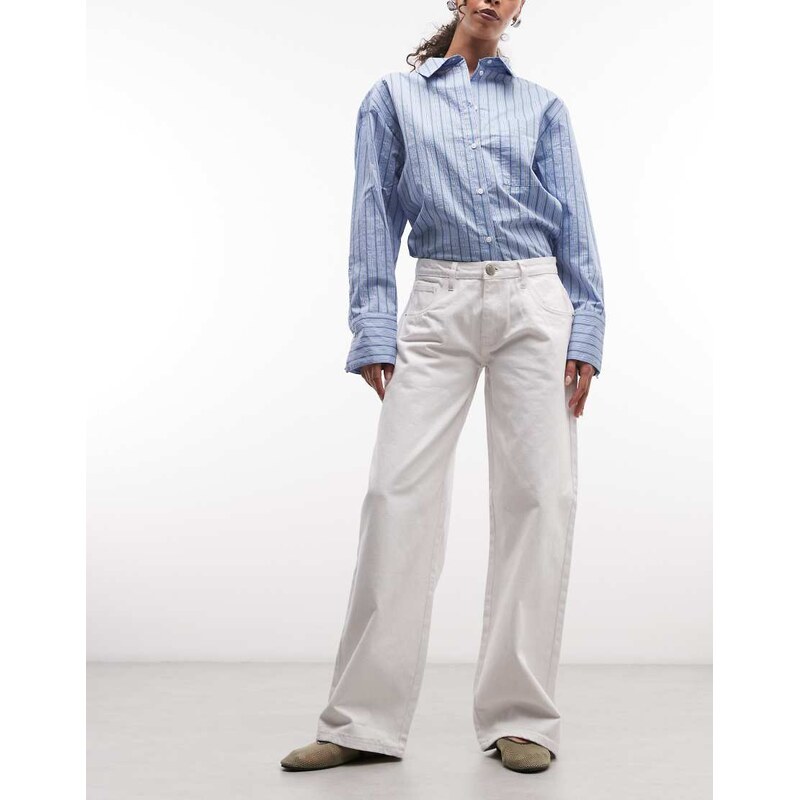 Daisy Street low rise roomy jean in bright white