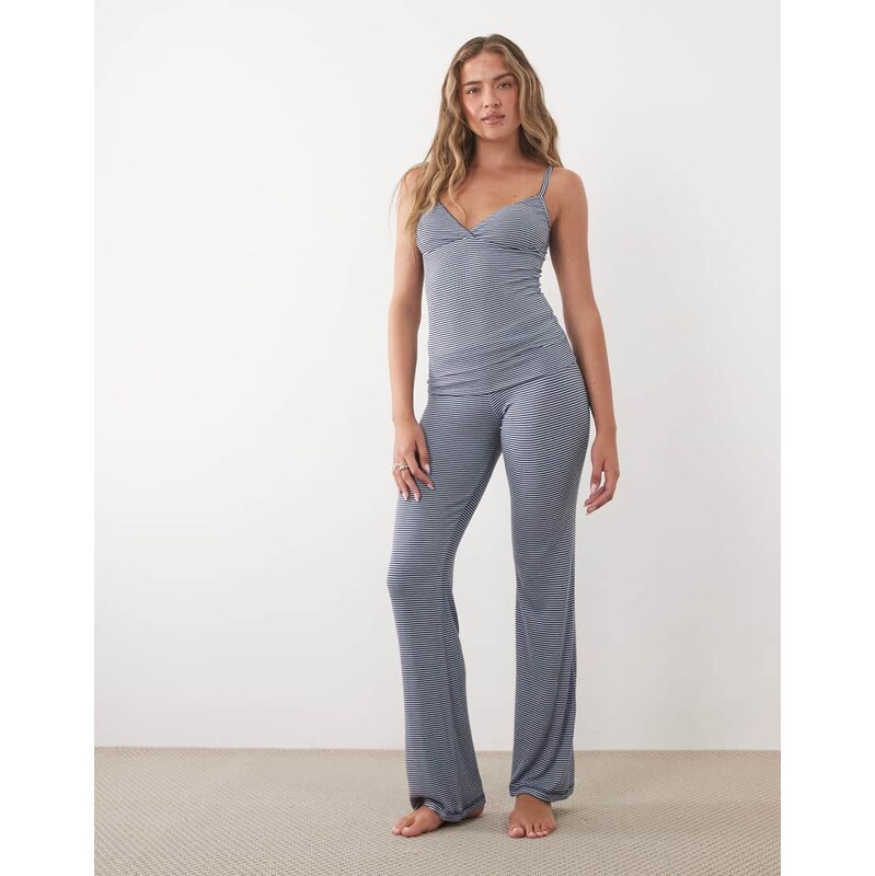 Cotton On sleep recovery triangle top and roll waist trouser set