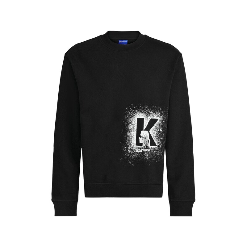 KARL LAGERFELD JEANS Mikina černá / bílá
