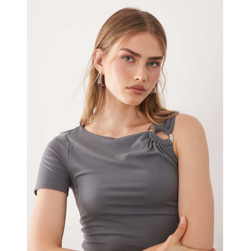 Cotton On eyelet off the shoulder sinched waist top in urban