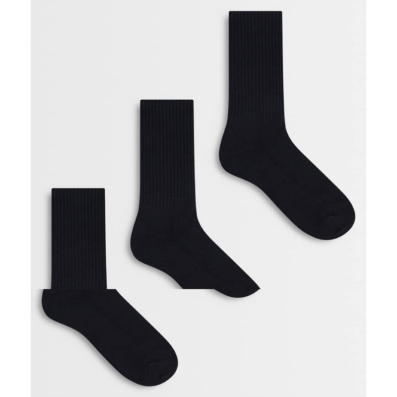 Cotton On 3 pack essential socks in black