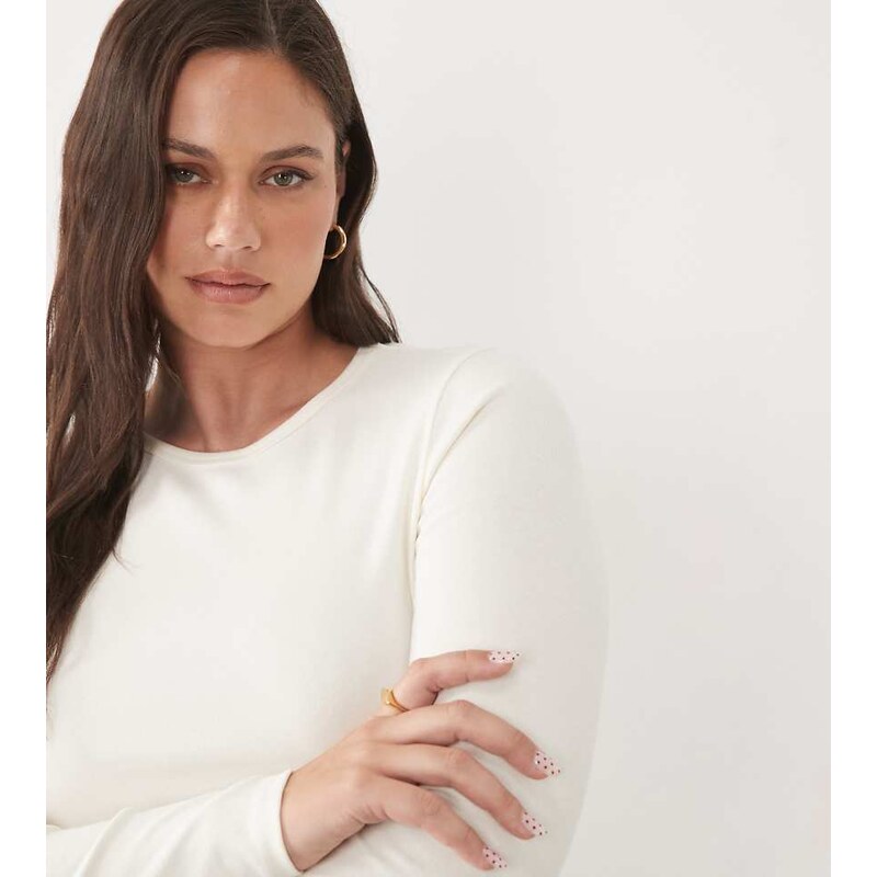 ASOS Curve ASOS DESIGN Curve clean fitted long sleeve top in