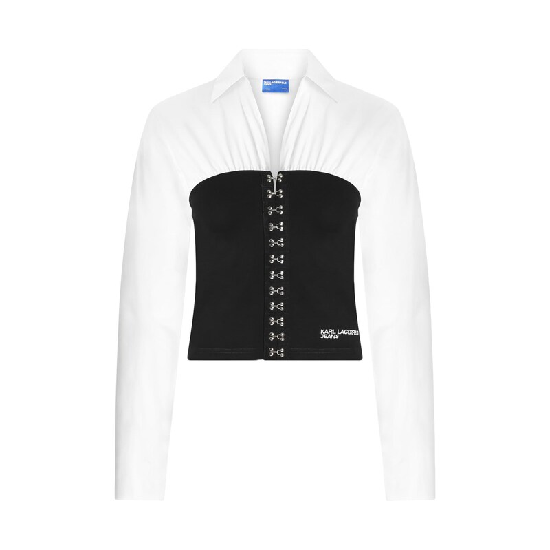 KARL LAGERFELD JEANS Halenka černá / bílá