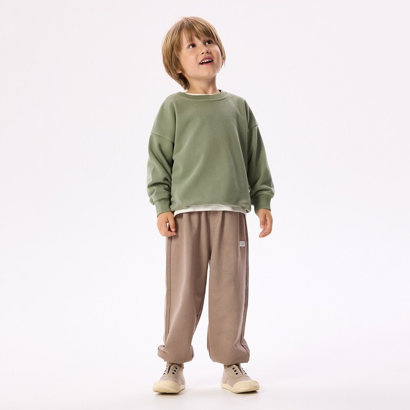 Reserved - Bavlněné kalhoty jogger 2 pack - kávová