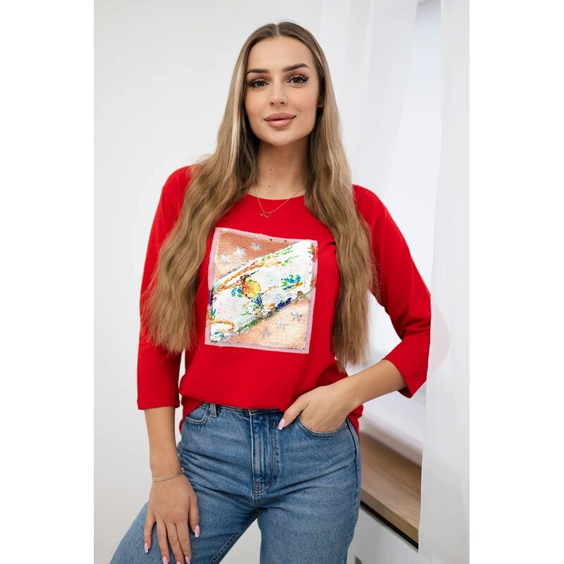 Kesi Halenka s grafikou 3D Bird red