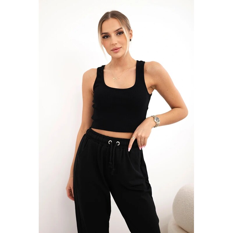 Kesi Set top+kalhoty černé