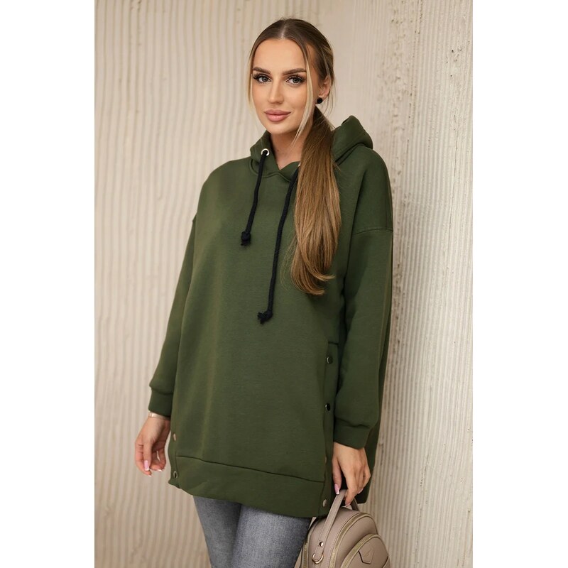 Kesi Zateplená mMikina s khaki druky