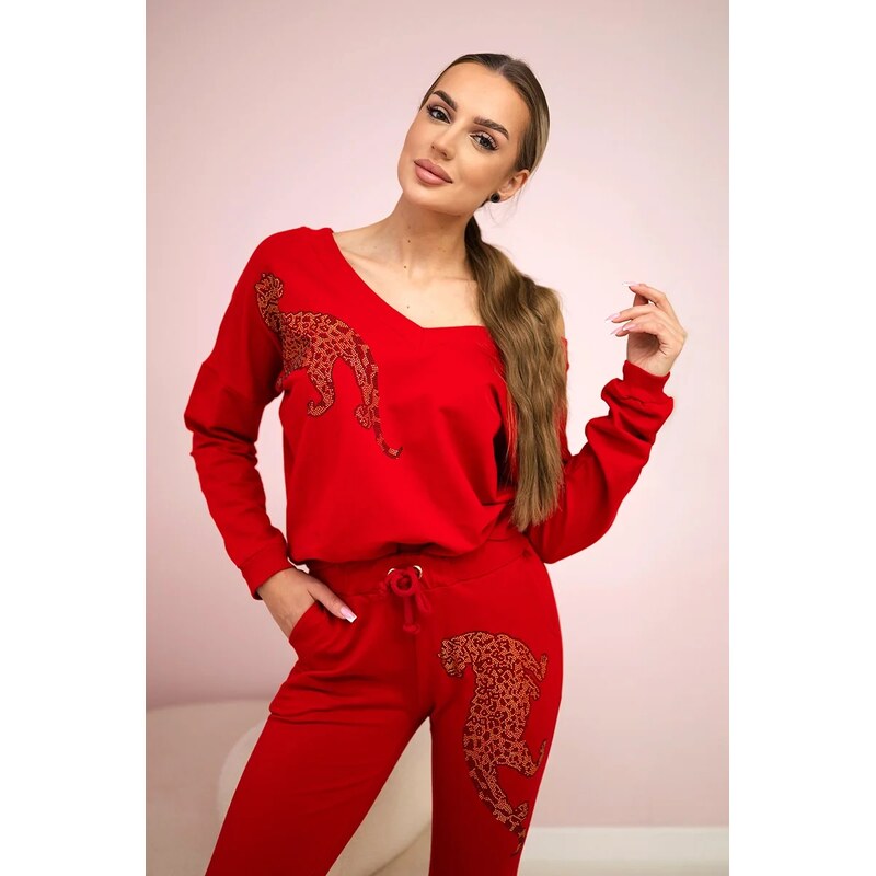 Kesi Osazeno zirkonem panther red