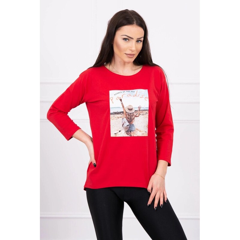 Kesi Halenka s potiskem Paradise red