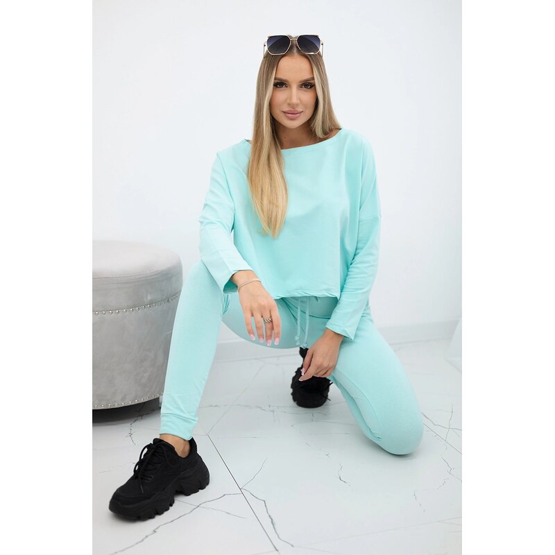 Kesi Set s oversized halenkou mint