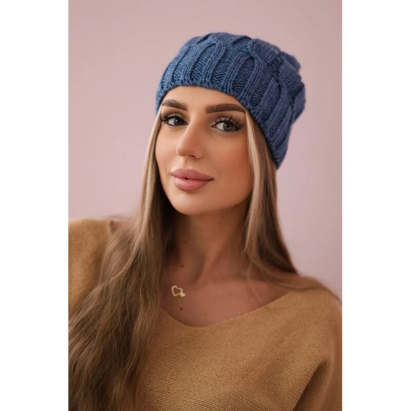 Kesi marka niezdefiniowana Fleecová čepice Iwona K221 denim