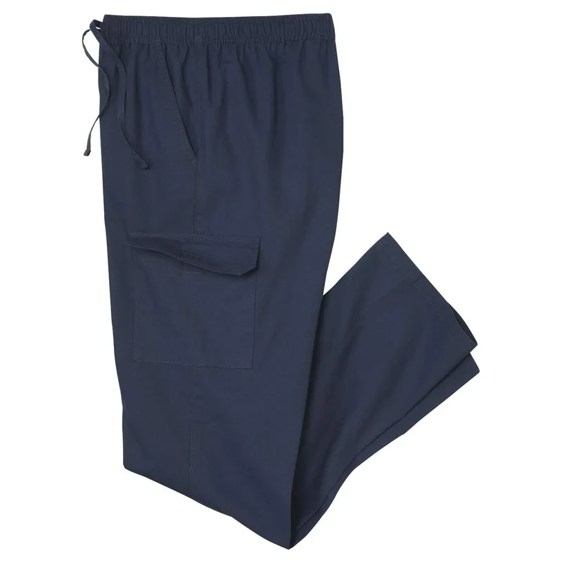 Námořnicky modré cargo kalhoty z plátna Atlas For Men Modrá