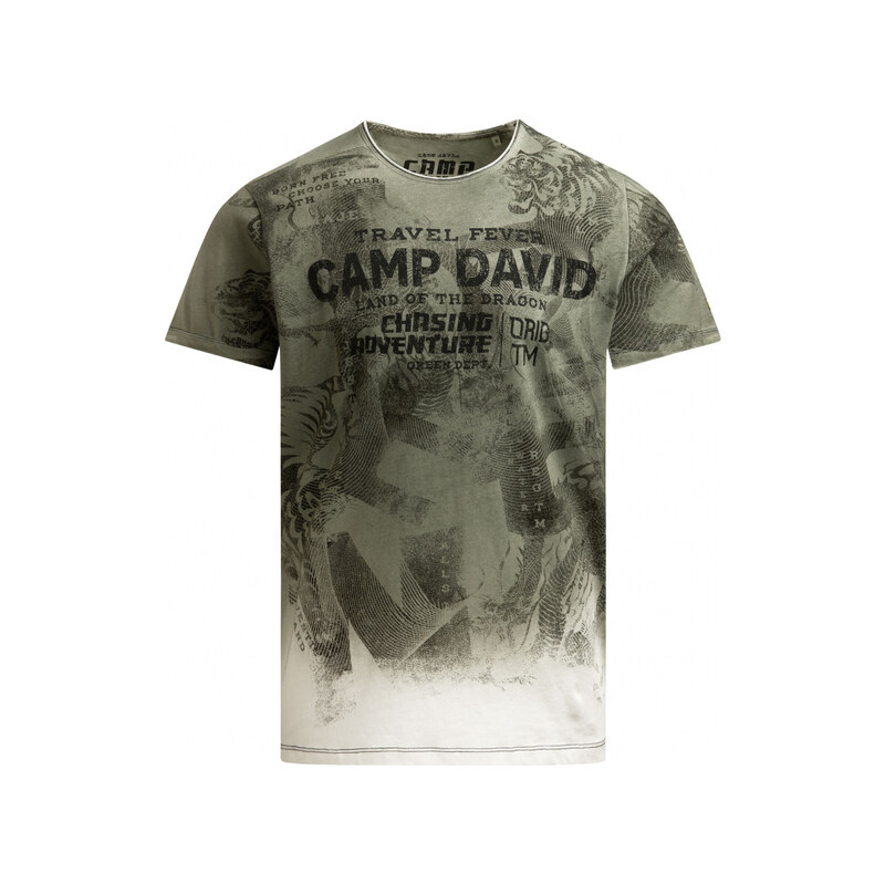 CAMP DAVID Tričko s celoplošným potiskem a efektem „spray