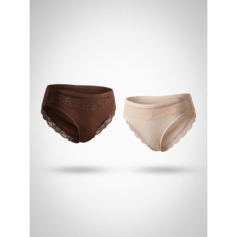 Sinsay - Viskózové kalhotky s krajkovým lemováním 2 pack -