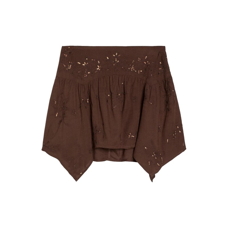 Bershka Sukně hnědá