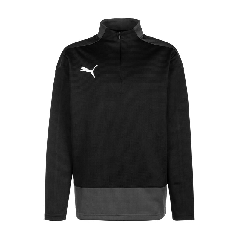 PUMA Sportovní mikina Team Goal 23 tmavě šedá / černá / bílá