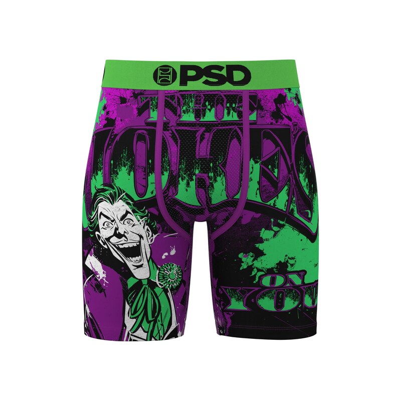 PSD Boxerky Jokes On You zelená / fialová / černá