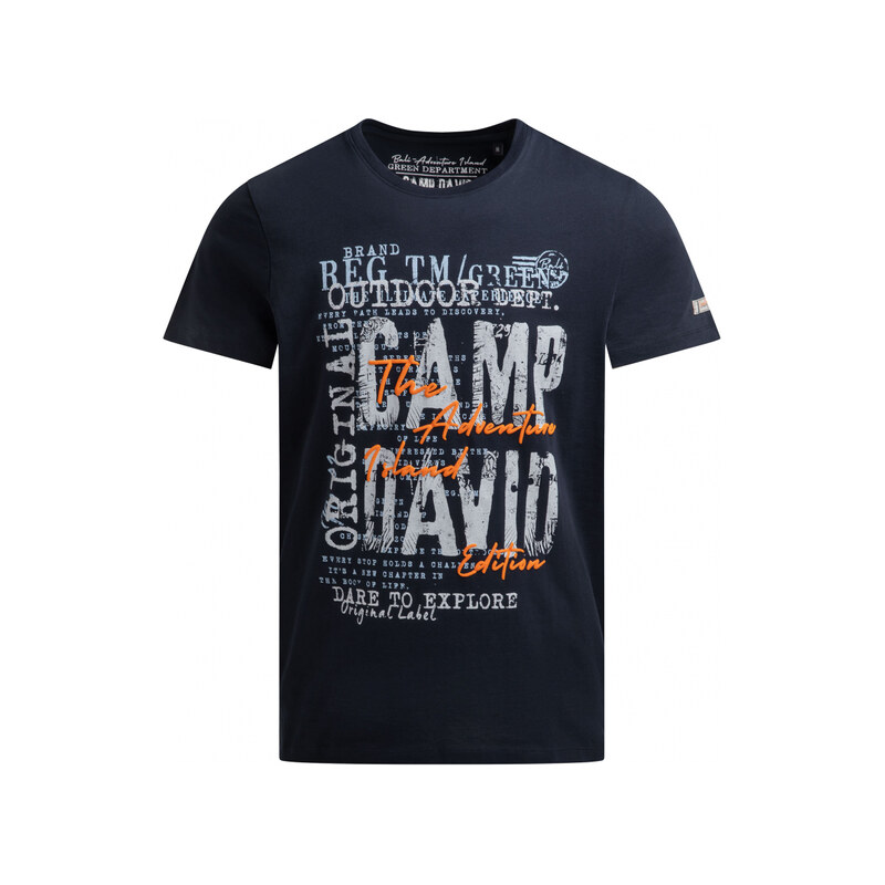 CAMP DAVID Tričko s kulatým výstřihem a potiskem loga