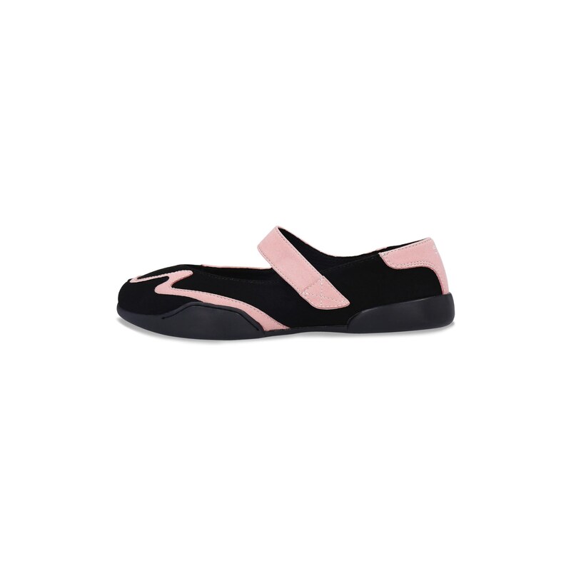 nae Vegan Shoes Baleríny Nadia pink / černá