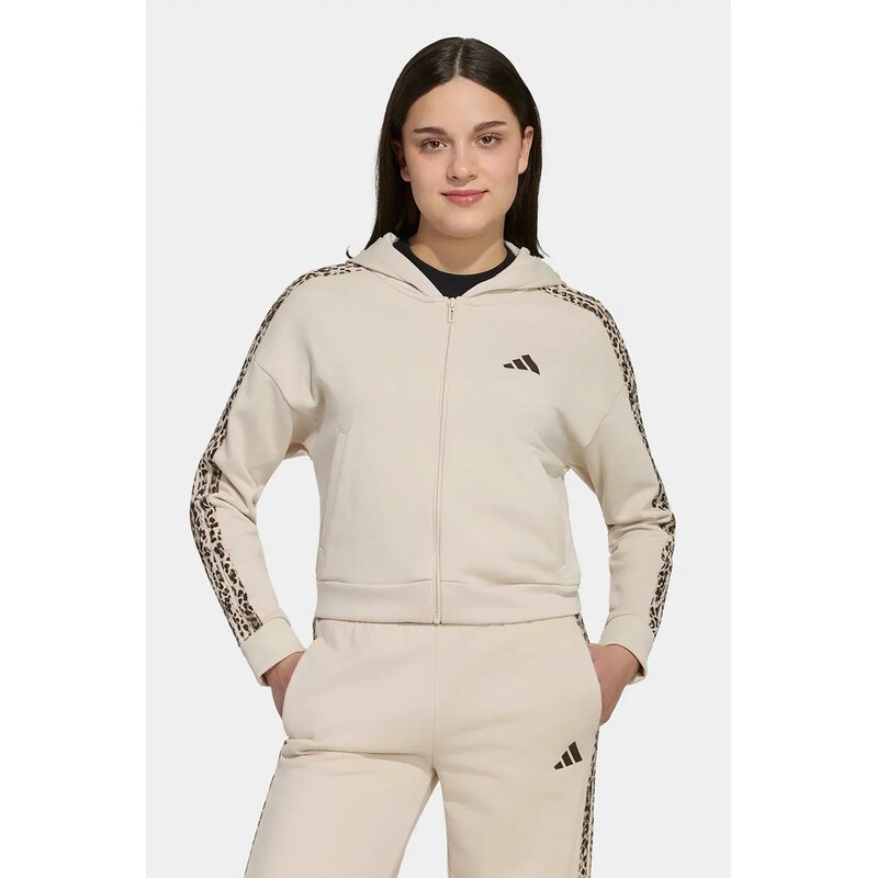 adidas rozepínací mikina s kapucí dětská s bavlnou