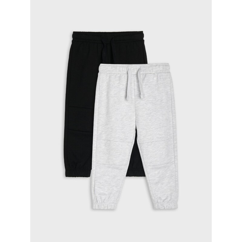 Sinsay - Bavlněné jogger kalhoty 2 pack - černá