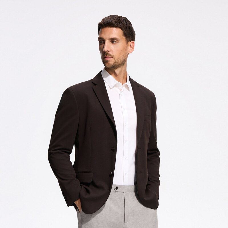 Reserved - Jednobarevná košile slim fit - bílá