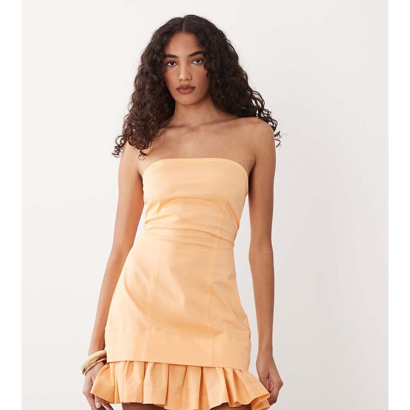 ASOS Tall ASOS DESIGN Tall structured cotton bandeau mini
