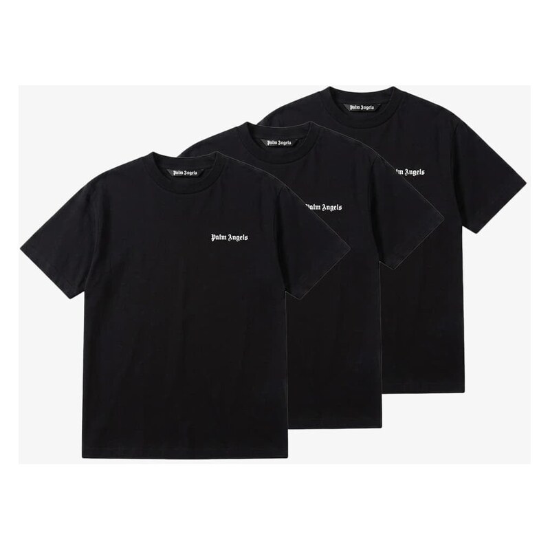 Tričko Palm Angels Classic Logo 3-pack Tee Black/ Off White XL