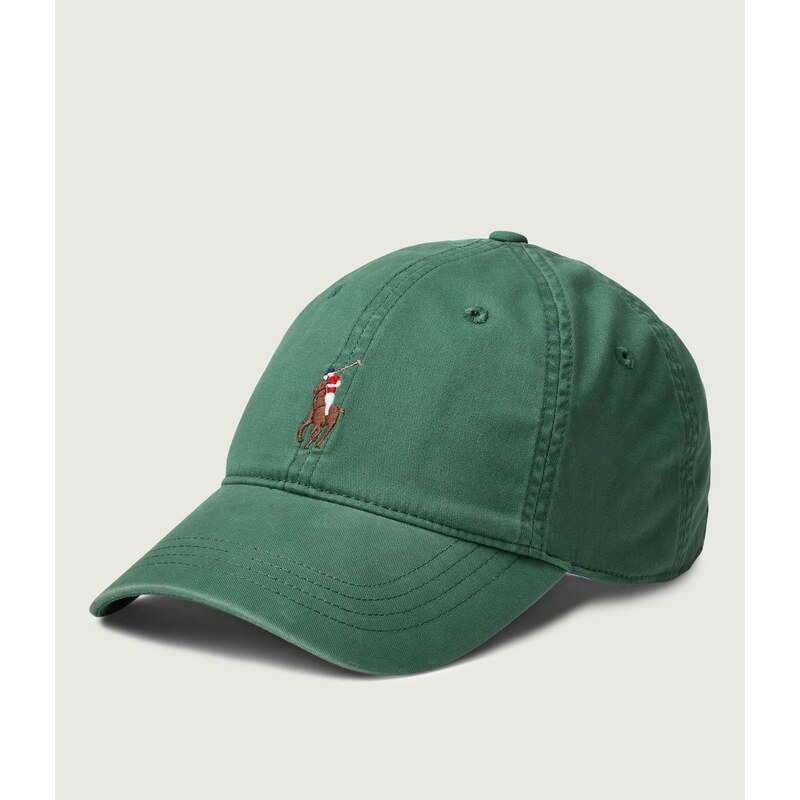 POLO RALPH LAUREN Kšiltovka s přídavkem kůže