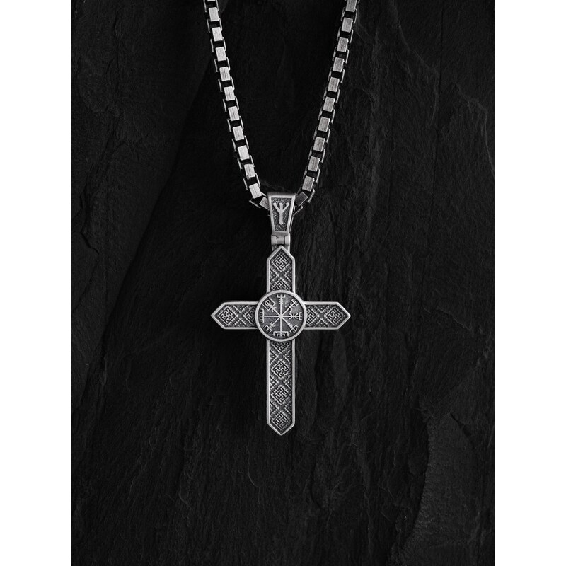 REYTEL Přívěsek VEGVISIR. WYSZYWANKA SWAROGA mini stříbrná