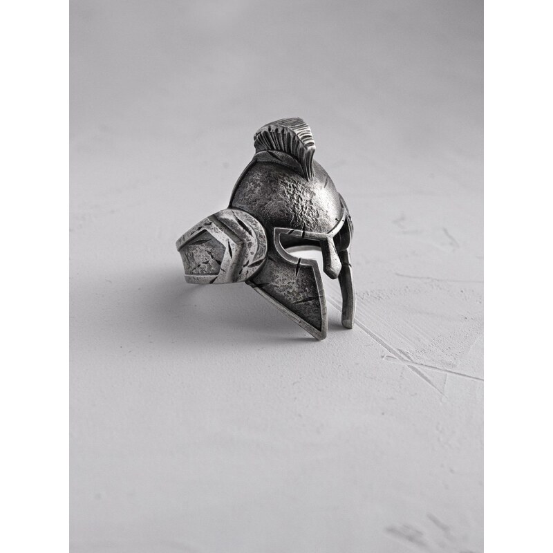 REYTEL Prsten SPARTAN HELMET stříbrná