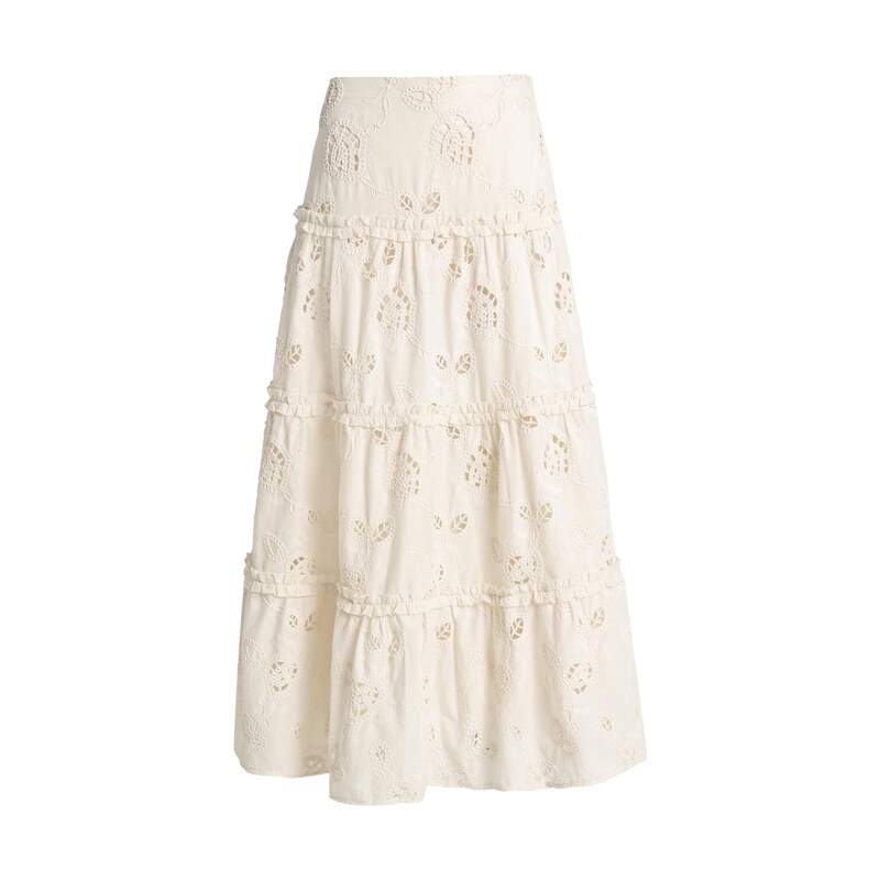 GUESS Sukně LENORA EYELET světle béžová