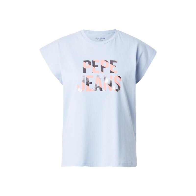 Pepe Jeans Tričko CATALINA světlemodrá / oranžová / černá