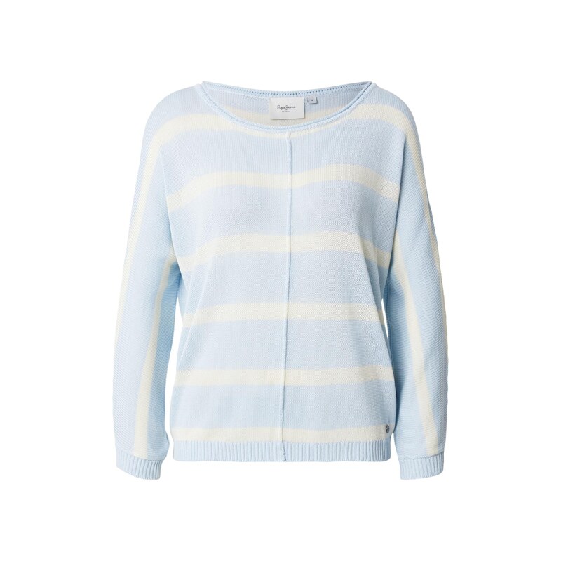 Pepe Jeans Svetr ALBERTA světlemodrá / offwhite