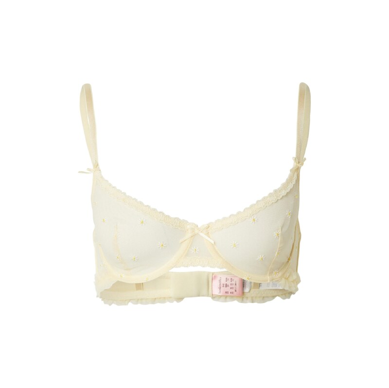 Hunkemöller Podprsenka Flora světle žlutá / bílá