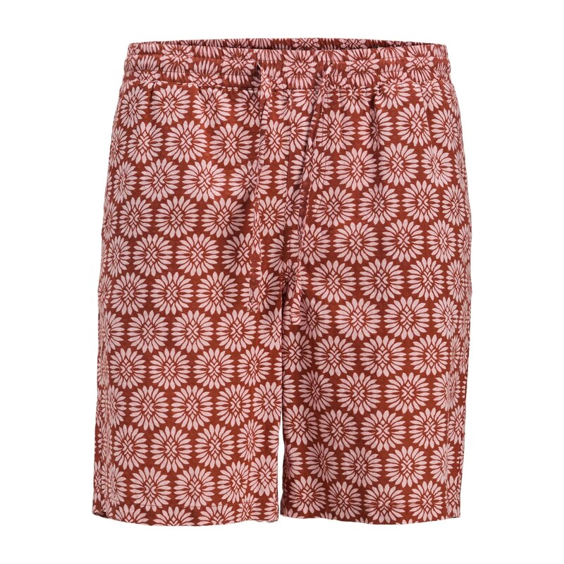 JACK & JONES Kalhoty Jaiden rezavě hnědá / růžová