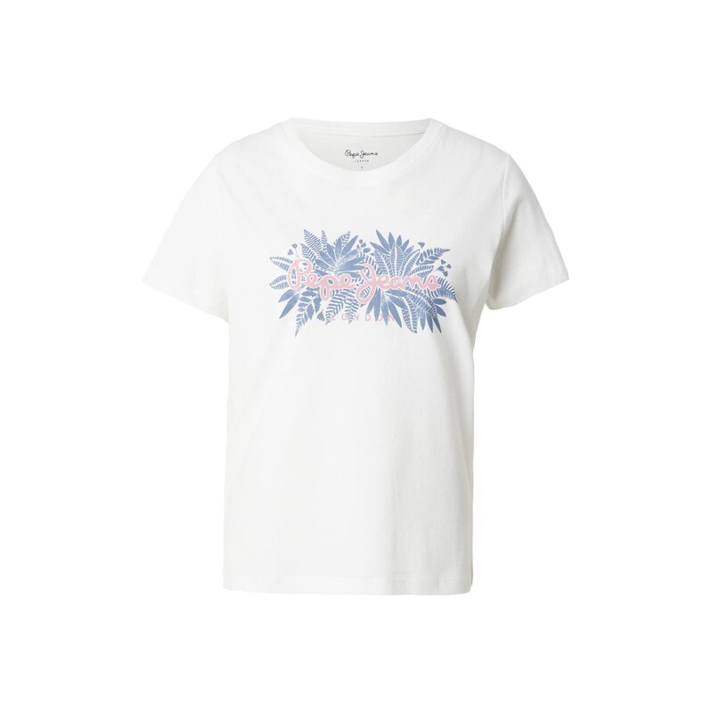 Pepe Jeans Tričko CRISTINA chladná modrá / růžová / bílá