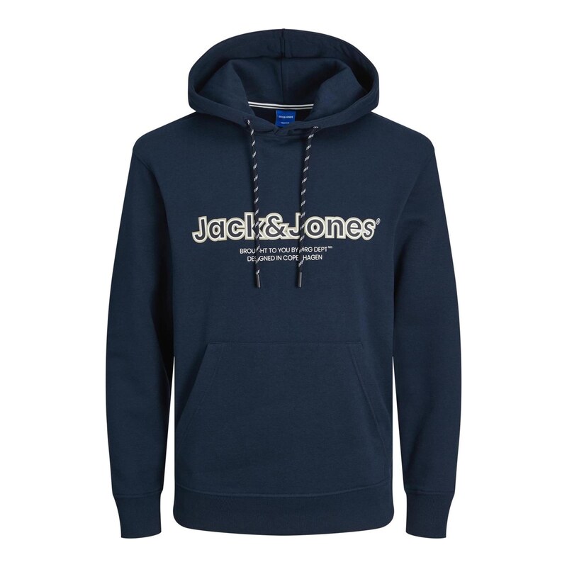 JACK & JONES Mikina JORLakewood béžová / marine modrá / černá /