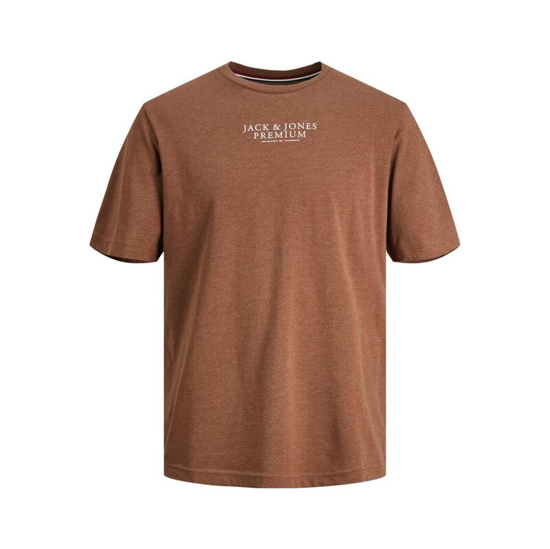 JACK & JONES Tričko JPRBLUArchie hnědá / bílá
