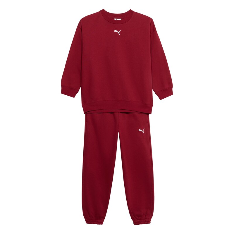 PUMA Joggingová souprava merlot / bílá