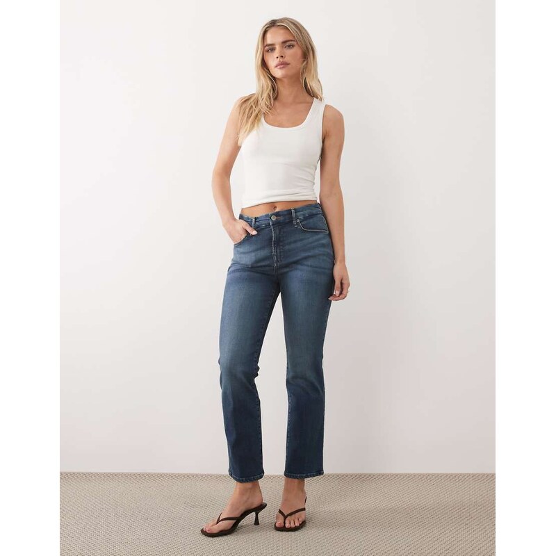 Good American Petite Good straight leg jeans in blue