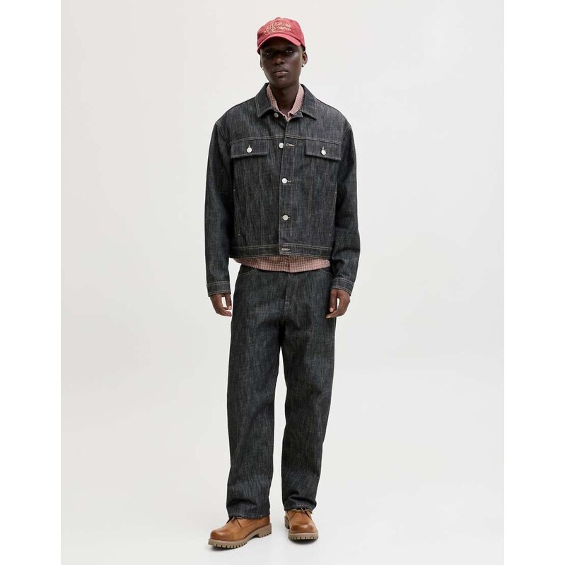 Jack & Jones Baggy fit jeans in black denim