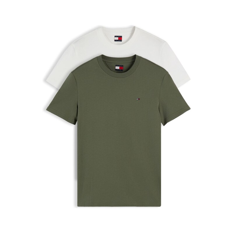 Tommy Jeans Tričko režná / olivová