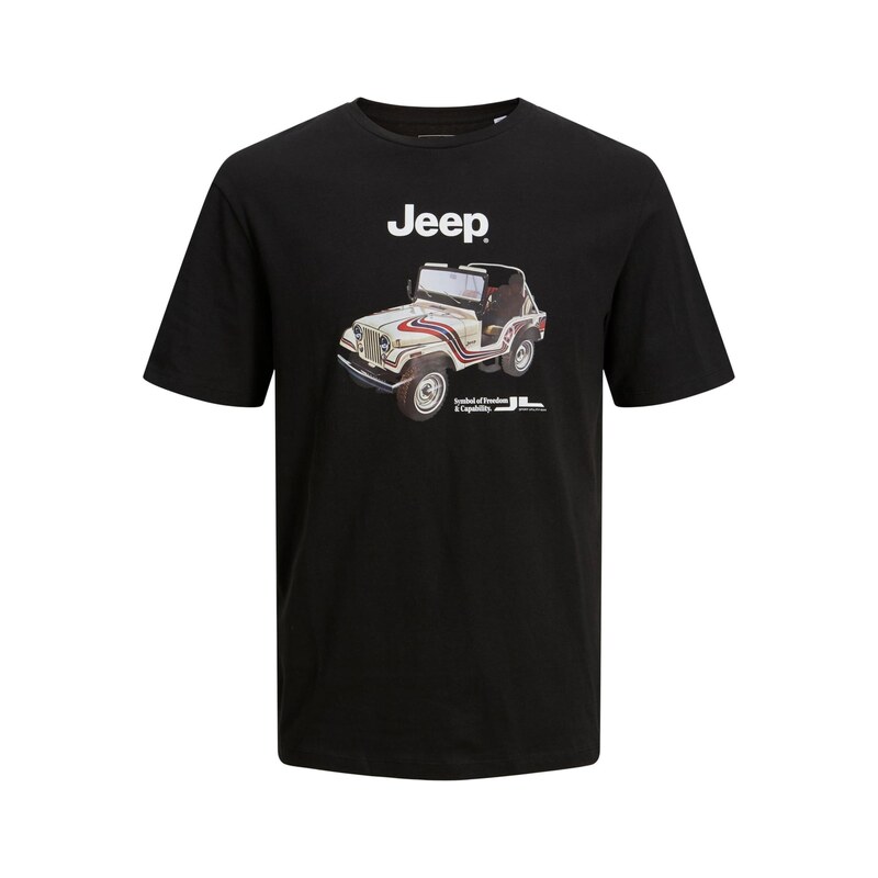 JACK & JONES Tričko béžová / červená / černá / bílá