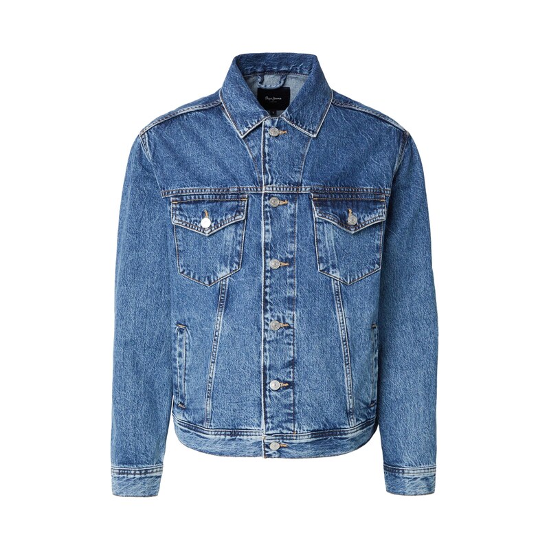 Pepe Jeans Přechodná bunda ALBION modrá džínovina