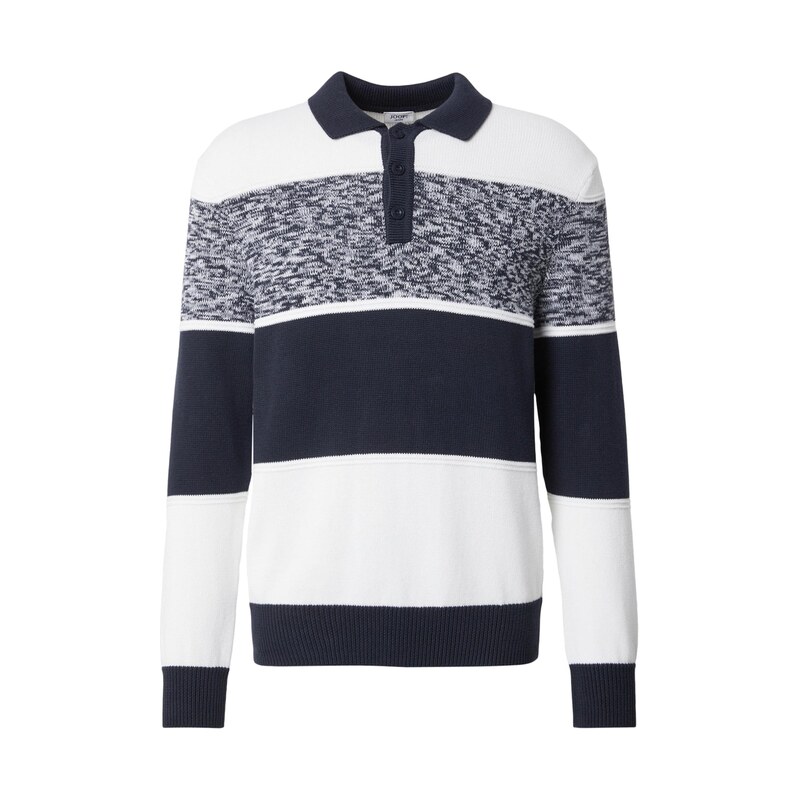 JOOP! Jeans Svetr Odin marine modrá / bílá