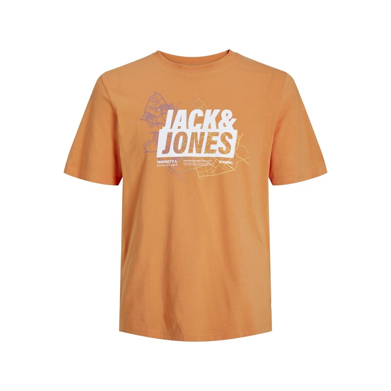 JACK & JONES Tričko Map oranžová