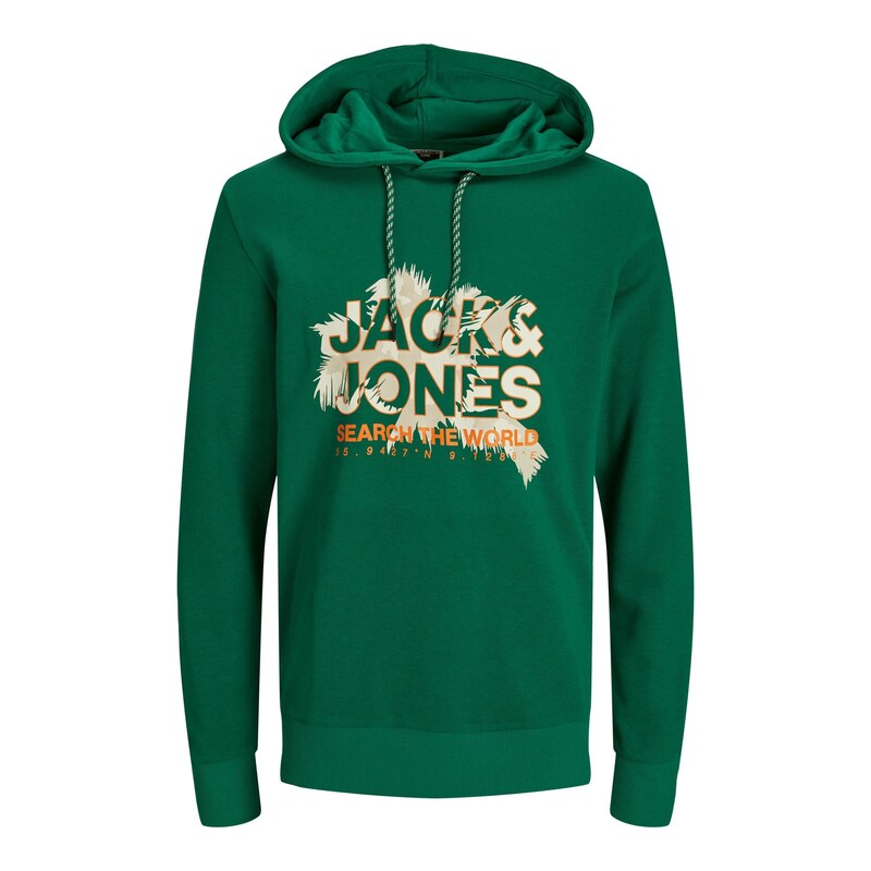 JACK & JONES Mikina JCOMarina béžová / světle béžová / jedle /